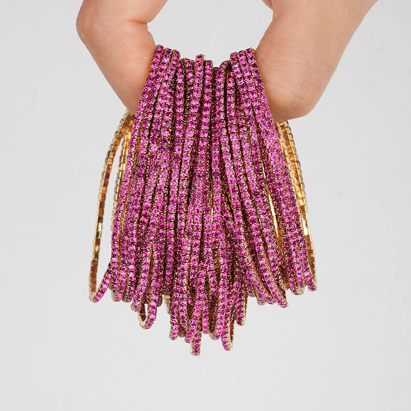 5 Stück modische elastische Armbänder mit Kristall-Strass für Damen, dehnbare, stapelbare Armbänder, klassisches Armband, täglicher Damenschmuck – Detail 7