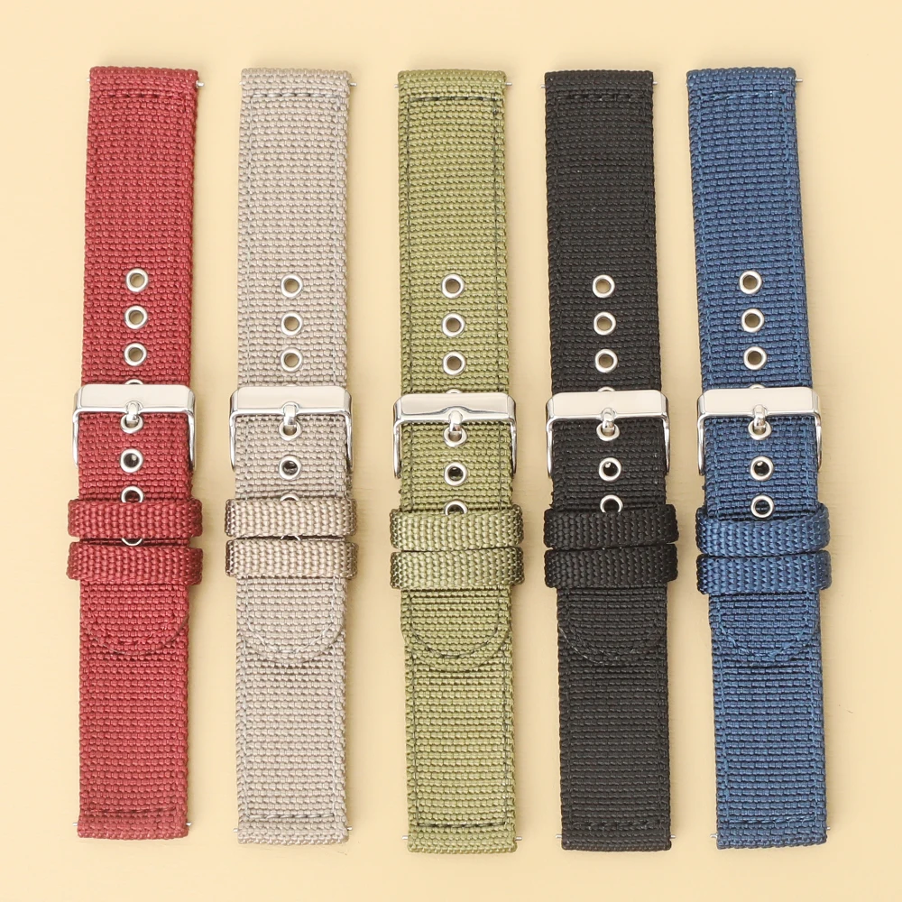 Schnellverschluss-Nylon-Uhrenarmband, 18 mm, 20 mm, 22 mm, Ersatzarmband für Herren und Damen, für Samsung Watch 6/5/4/3 für Huawei