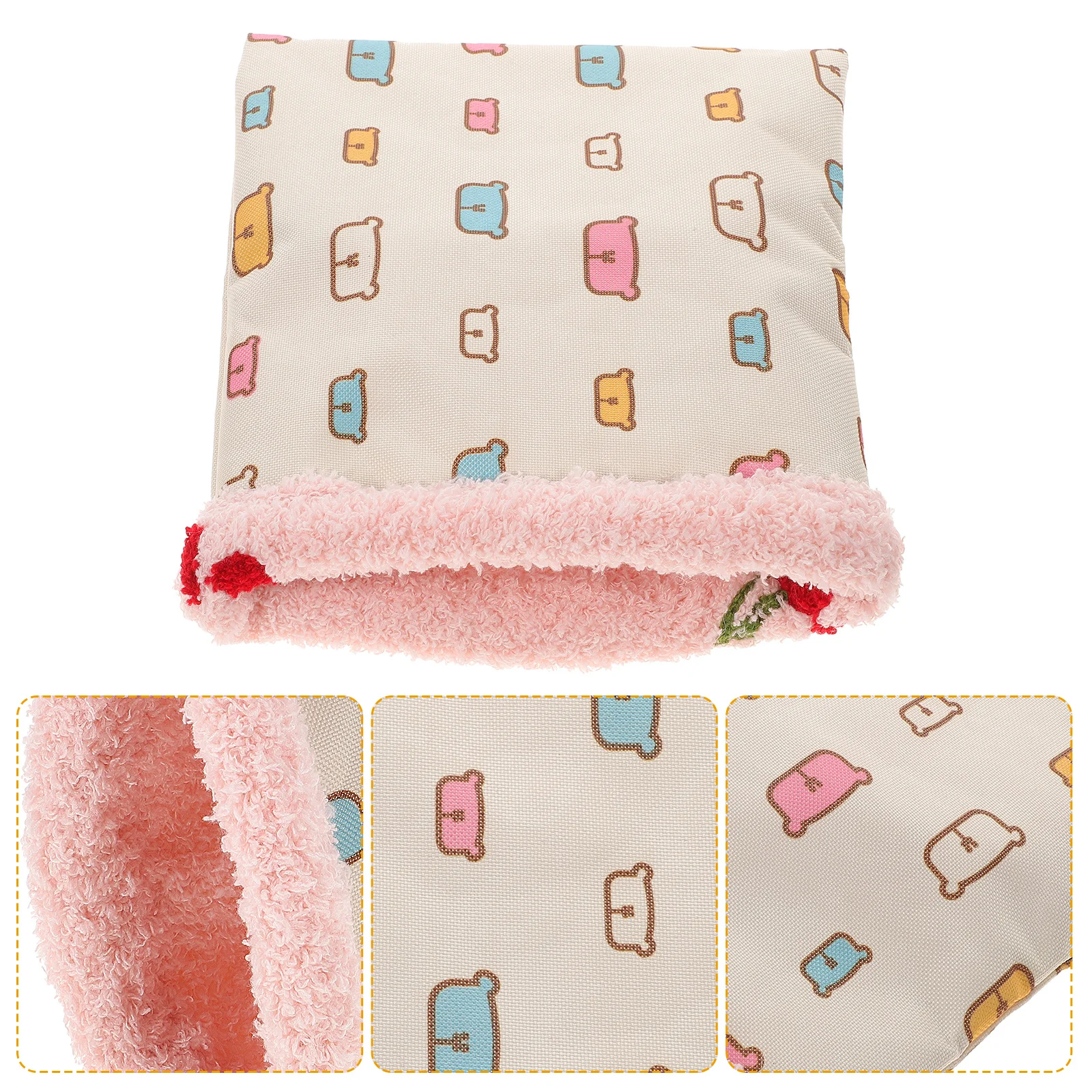 

Pet Sleep Sack Warm Small Hamster Rabbit Wrap Blanket Sleeping Mat Comfortable Cozy Nest Bed for Pets Pet Sleep Sack
