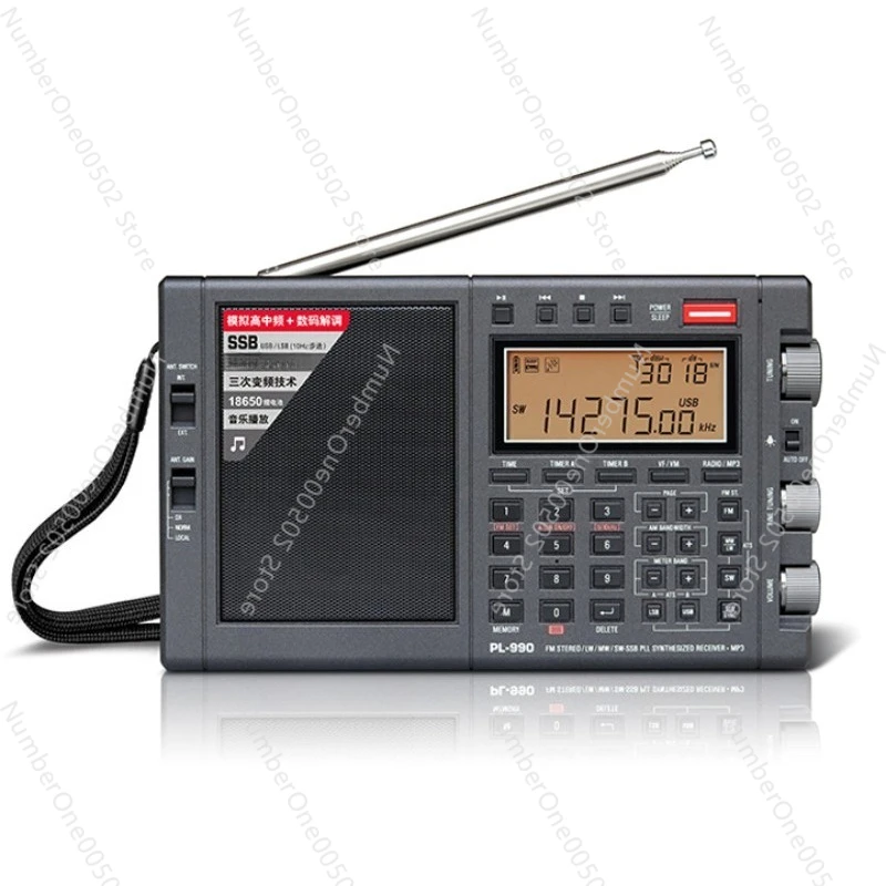 

PL990 Shortwave Radio Multiband Bluetooth FM AM Portable Radio with TF Card MP3 Player Built in Battery