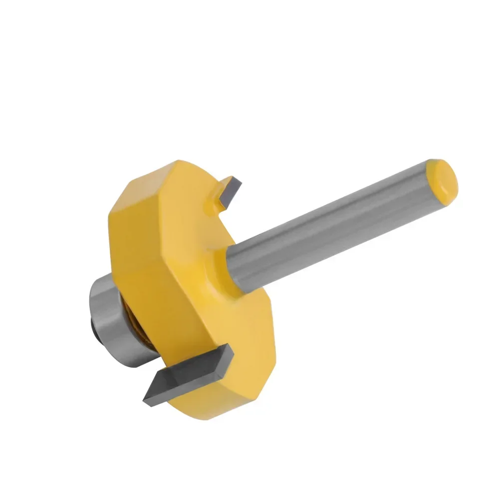 6mm 1/4 Shank T Slot Router Bit Bit with Bearing Wood Slotting Milling Cutter T Type Rabbeting Woodwork Tools for Wood