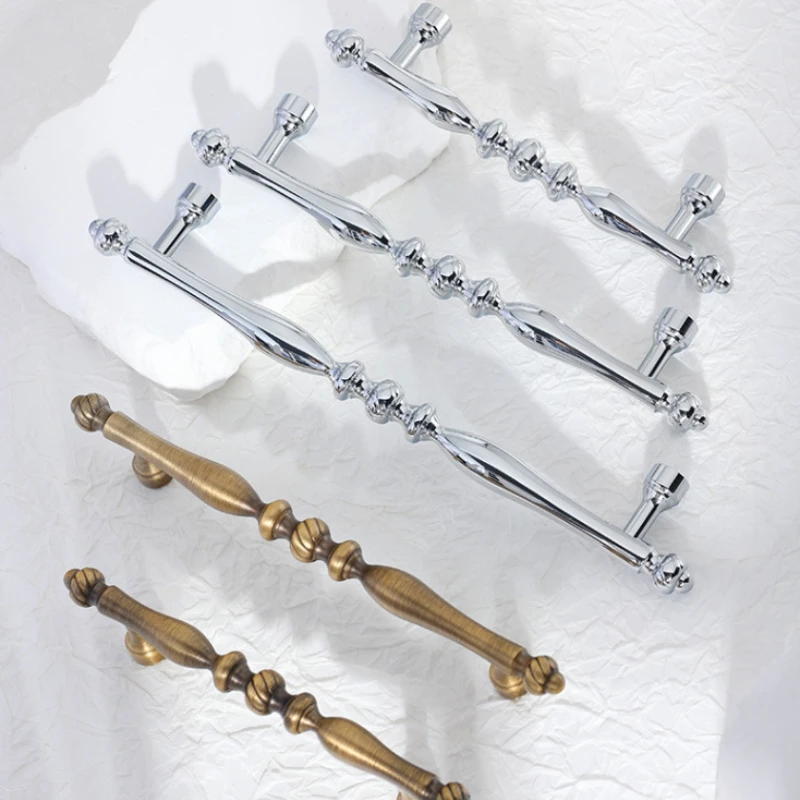 

American Style Cabinet Door Cabinet Minimalist Wardrobe Cabinet Bookshelf Drawer Handle Copper Handle