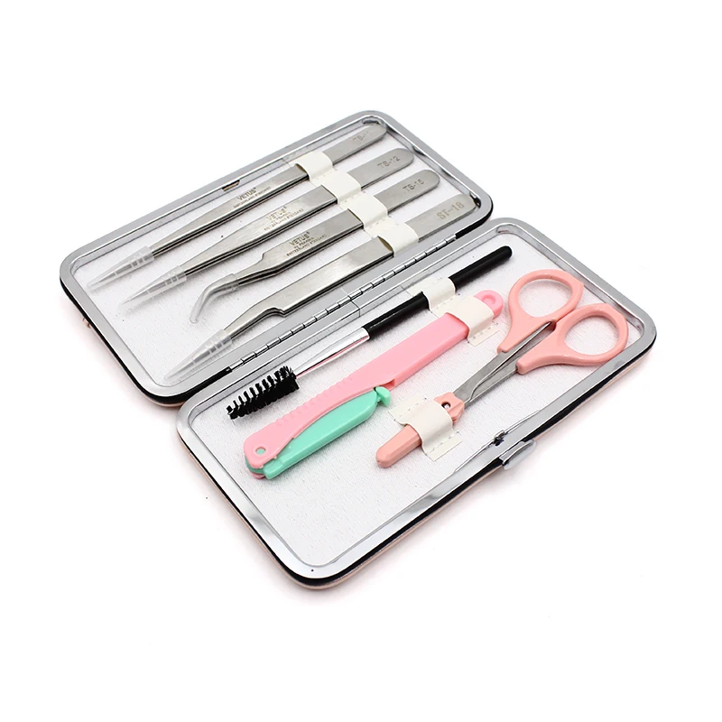 Trucco Ciglia pinzette Scatola di immagazzinaggio Estensione ciglia Pinzette Custodia Borsa per attrezzi cosmetici Per kit pinzette OEM all'ingrosso