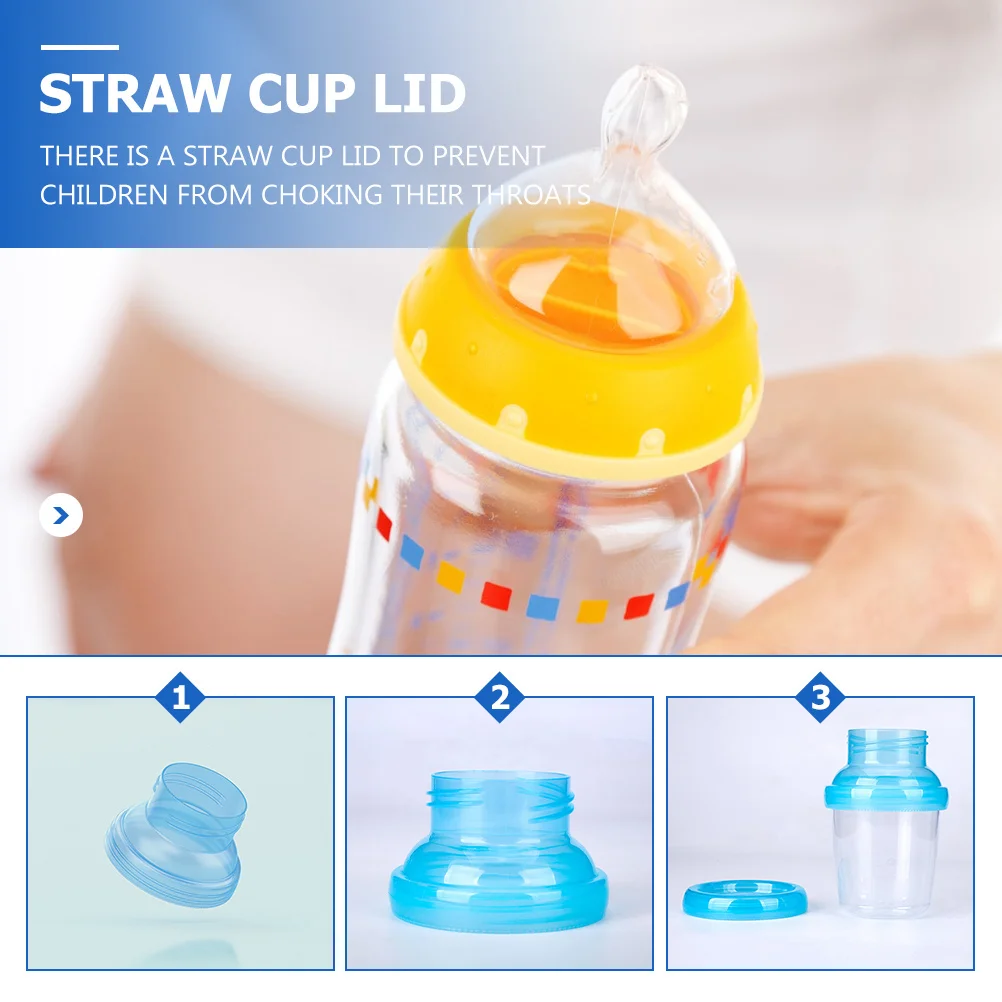 

1 Set Water Bottle Cap Accessories Wide Mouth Milk Bottle Lid Replacement Cover For Breast Pump Feeding Straw Adapter Leak Proof