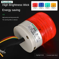 Small Warning Light with Buzzer SV-JS52 Siren 12V24V220V Tower Alarm Sounder Waterproof Lamp Indicator for Machinery Pipeline