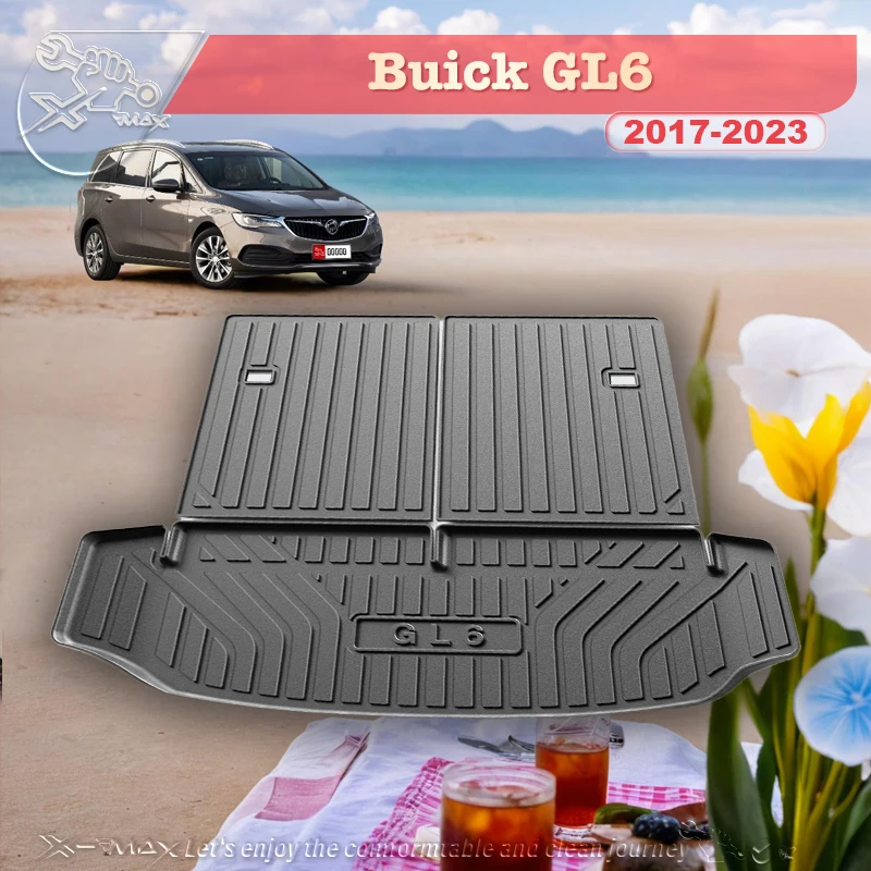 

For Buick GL6 2017-2023 Custom Fit Car Trunk Mat All Season Black Cargo Mat 3D Shaped Laser Measured Trunk Liners