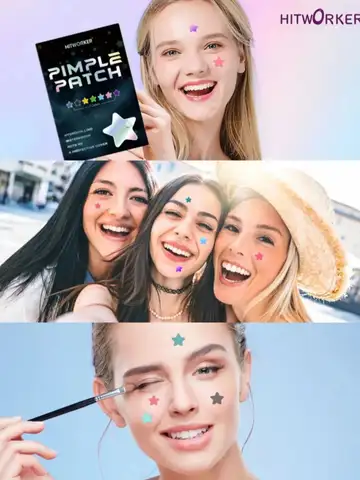 1680 Acne Patches - Gentle and non-irritating, covers acne and blemishes - 280 Star Shape Multi-Color Concealer Patches Daily fa
