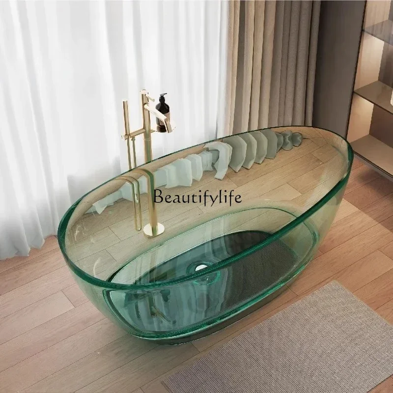 

yj15 Imported natural resin crystal bathtub home hotel art design sense color bathtub53