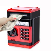 Electronic Piggy Bank Automatic Mini Safe Coins Cash Saving Money Box Password Counter Code Key Lock Coin Bank ATM Child Gift