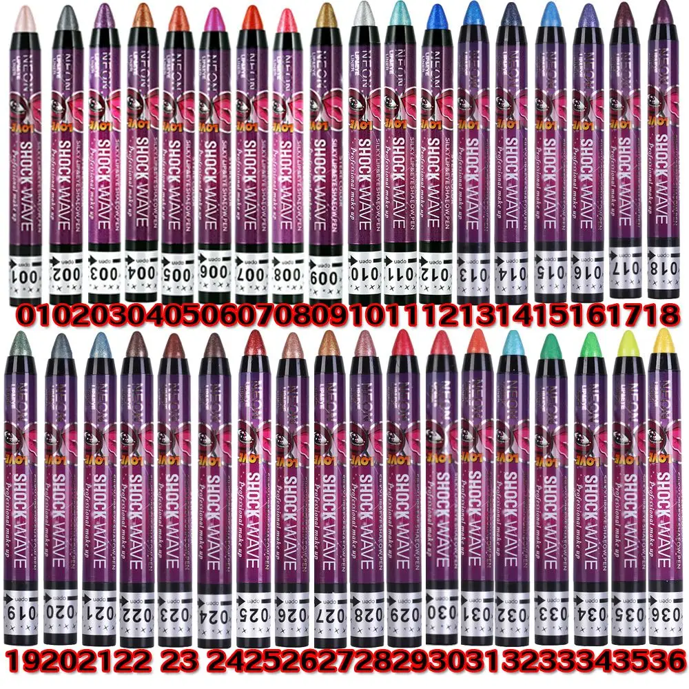 Eyeshadow Colored Gradient Shimmer Eyeshadow Stick Pencil Waterproof Lip Pen 2 In 1