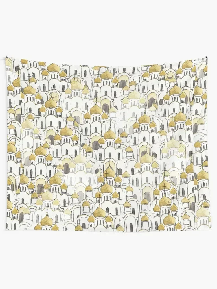 Golden Russian Cathedral Church pattern Tapestry Wall Art Decoration Room Wall Tapestries Tapestry