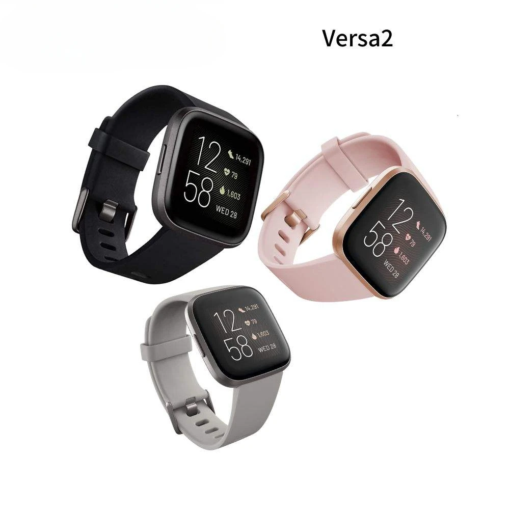 Fitbit Versa 2 Health and Fitness Smartwatch with Heart Rate, Music, Alexa Built-In, Sleep and Swim Tracking, Petal/Copper Rose,