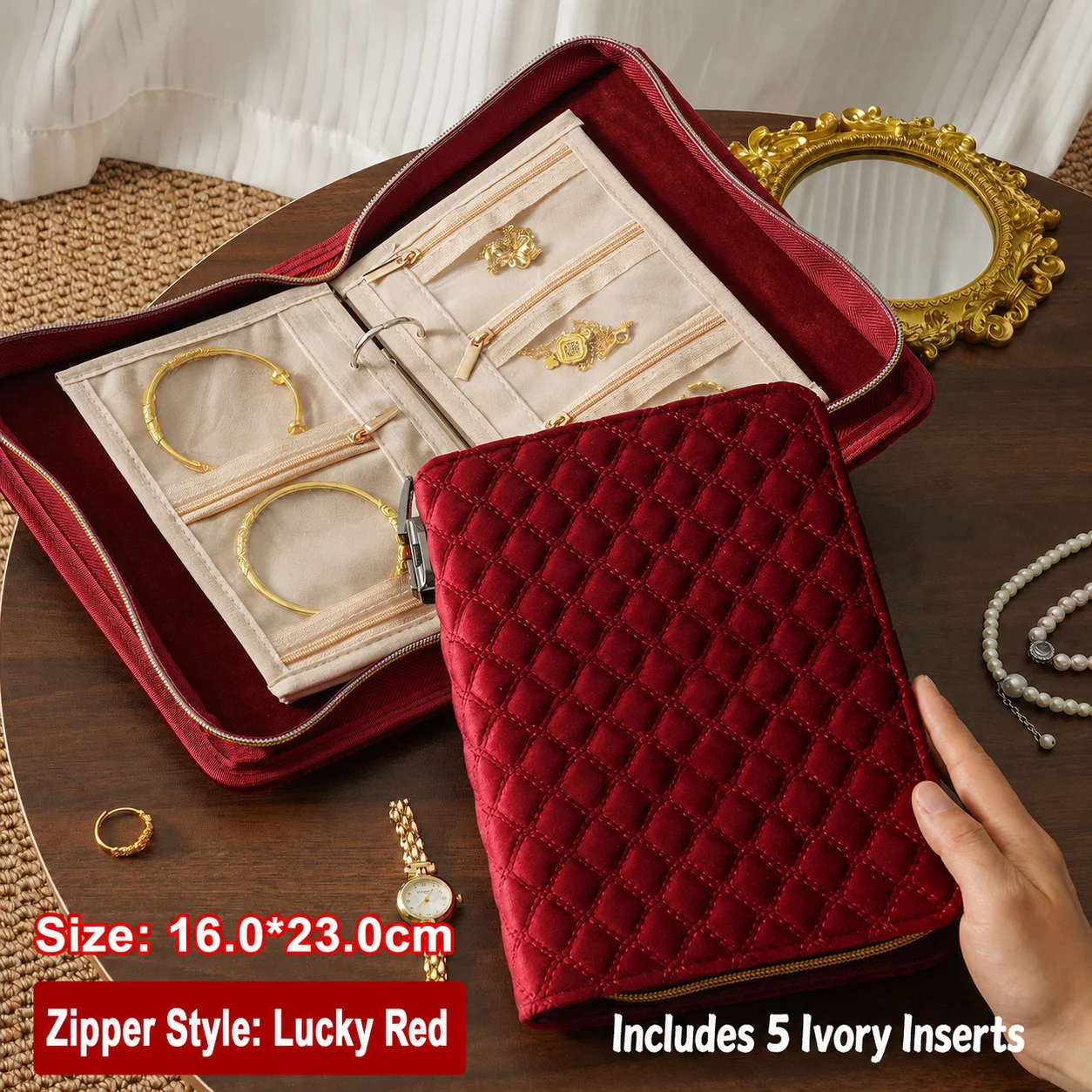 Jewelry Display Storage Book Clear Jewelry Storage Case Velvet Jewelry Organizer Scratch-Resistant For Bracelets Storage Gift