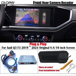 Reversing Camera For Audi Q3 F3 2019 2020 2021 2022 2023 2024 8.8 / 10 inch Screen Upgrade Front Rear View Backup Camera Decoder