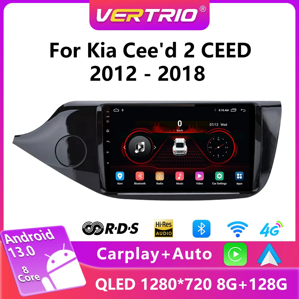 

Android 13 For Kia Ceed Cee'd 2 JD 2012-2018 Car Radio Multimedia Video Player Navigation Stereo GPS No 2Din DVD RDS Carplay