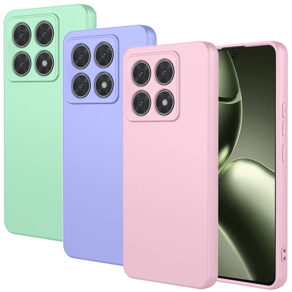 For Xiaomi 14T Pro Frosted Rubber Case With MicroFiber Lining,Rugger Armor Silicone Case For Xiaomi 13T Pro