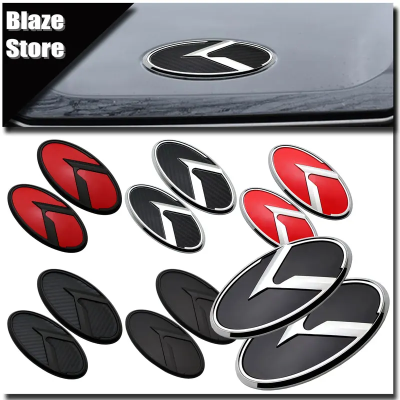 K Styling Hood Sticker Rear Tailgate ABS Badge For KIA K2 K3 K5 KX5 K7 Sportage Picanto XCeed GT Line