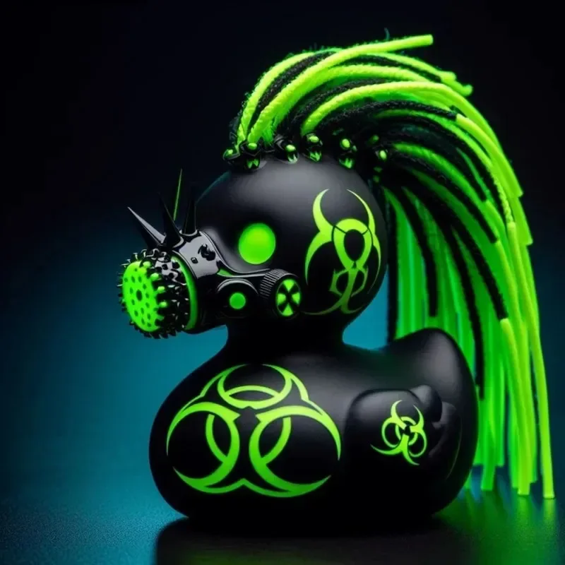 Punk Rock Resin Figurine of DuckievilleDuck Satan Duck for Goth and Emo Fans