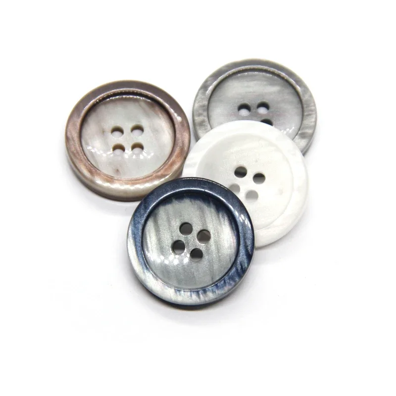 15mm 20mm Light White Women Suit Coat Resin Buttons For Garment Decorative Handmade DIY Crafts Sewing Accessories Wholesale