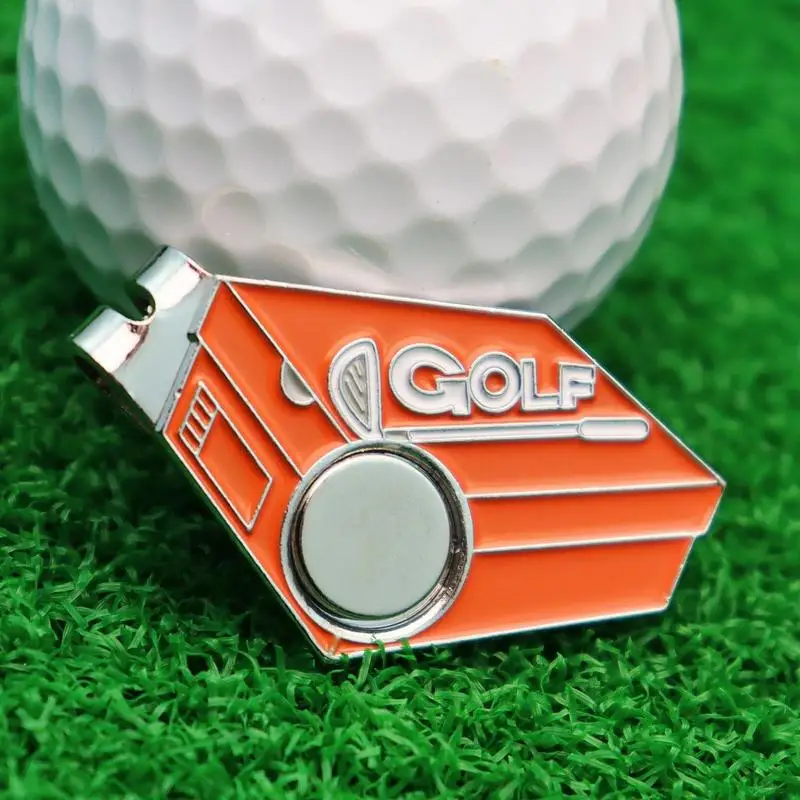 Golf Hat Clip Ball Marker Leuke Metalen Golf Hat Clip Unieke Gelakte Decoratieve Hoed Badge Golfaccessoires Voor Golfliefhebbers