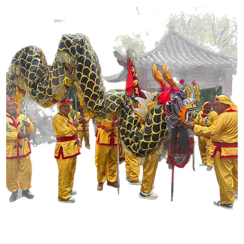 Dragon dance full set of props Dragon lantern adult set National standard competition Dragon dance nine sections Waterproof Oxf