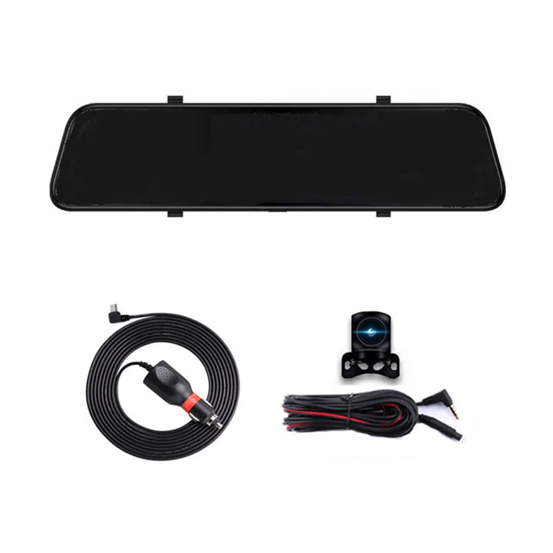 

12Inch Car DVR StreamMedia Rearview Mirror Recorder Dash Cam Dual Lens Dashcam Mirror 1080P Video Ips Touch Screen