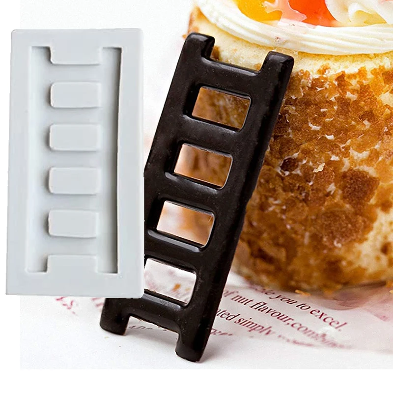 3D Ladder Silicone Fondant Mold Fence Cake Decorating Tools Cupcake Topper Chocolate Candy Polymer Clay Gumpaste Making Supplies