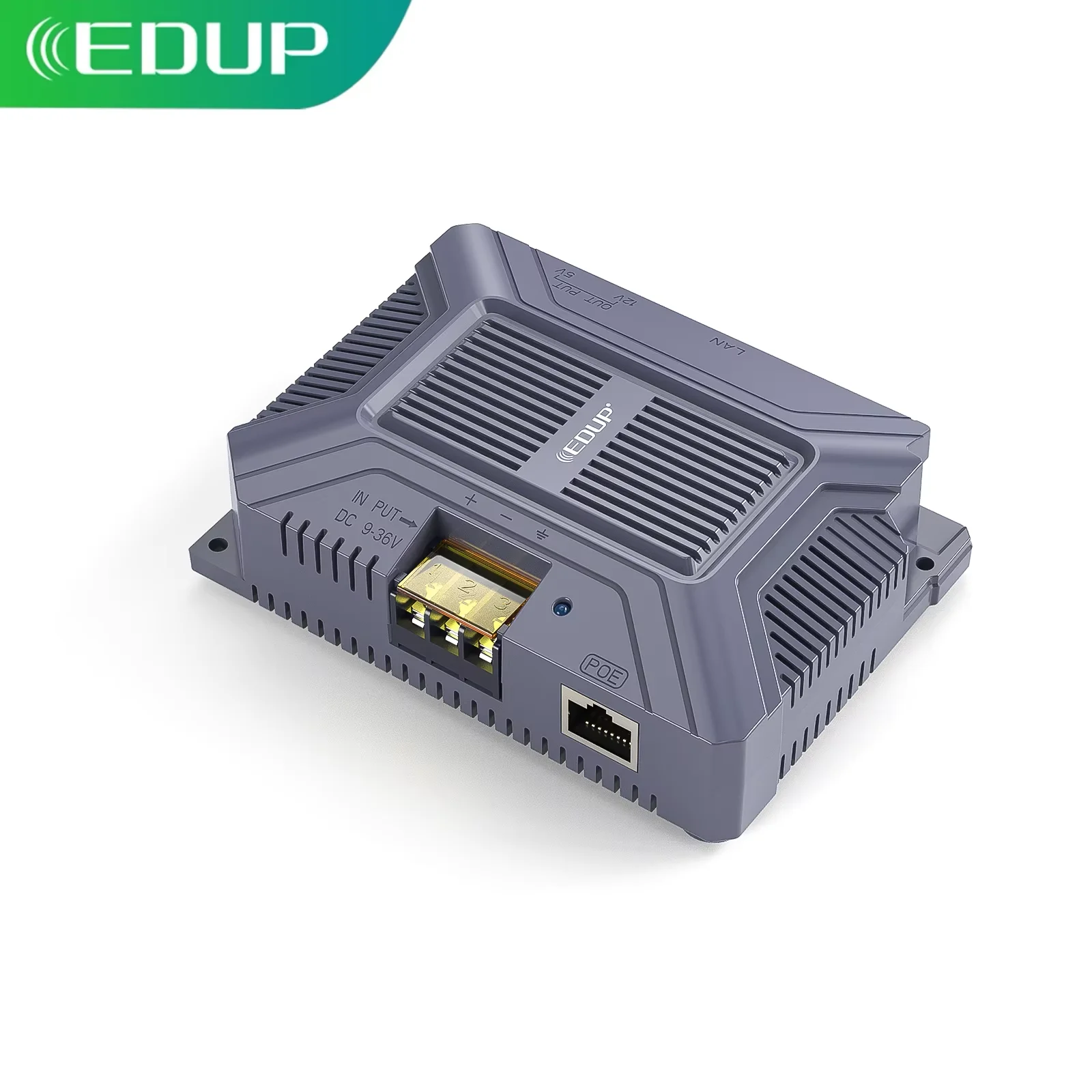 

EDUP SK0075 Starlink 200W 5in1 GigE POE Injector With Surge Protection ESD with USB Type-C Power Output DC Step Converter 9-36V