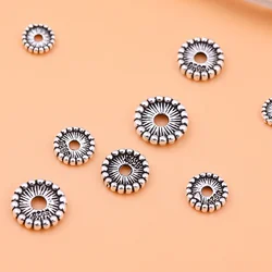 5pcs 925 Sterling Silver Vintage Spacers Spacer Beads Handmade DIY Beaded Material Bracelet Loose Beads Accessories