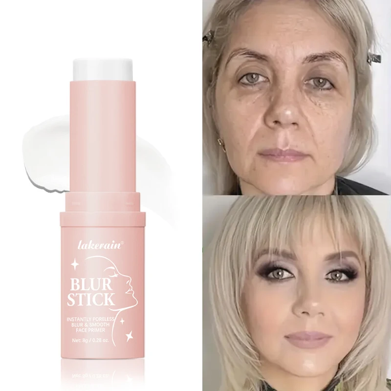 보이지 않는 모공 프라이머 스틱, 컨실러 스틱-방수, 안티 에이징 퍼밍 브라이트 페이스 프라이머 메이크업 베이스 젤, 모공 베이스 스틱