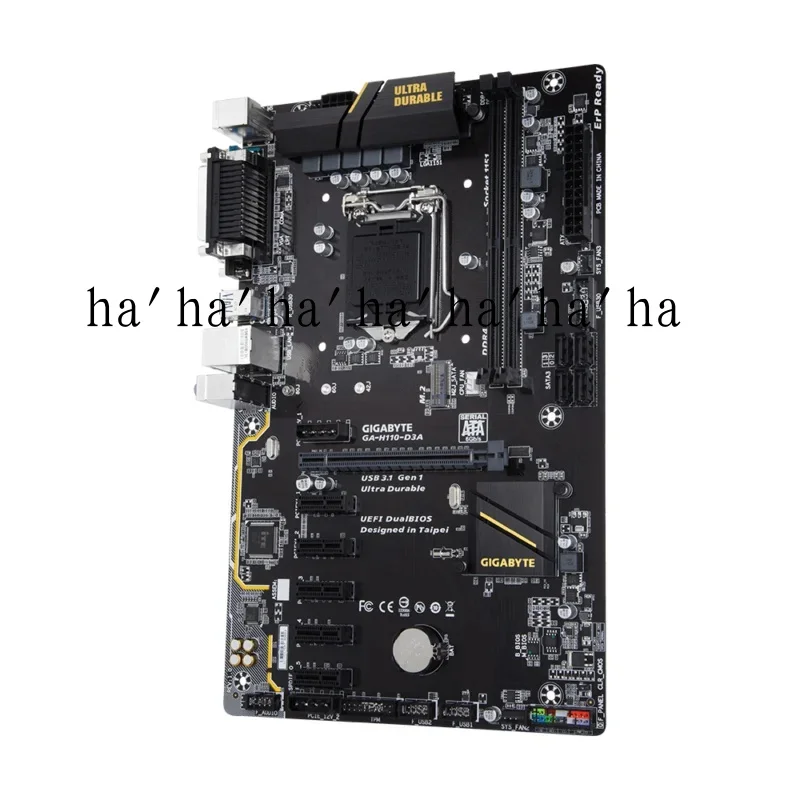 WYORESY FOR Gigabyte GA-H110-D3A H110 LGA1151 DDR4 32G VGA Motherboard Test 100%