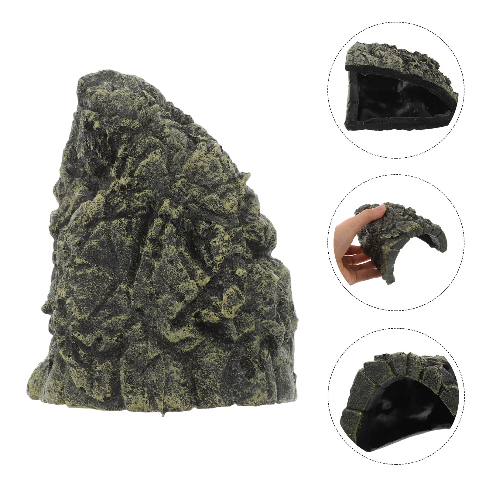 

Reptile Habitat Dome Resin Turtle Hideout Basking Platform Aquarium Shelter Cave for Turtles Lizards Amphibians