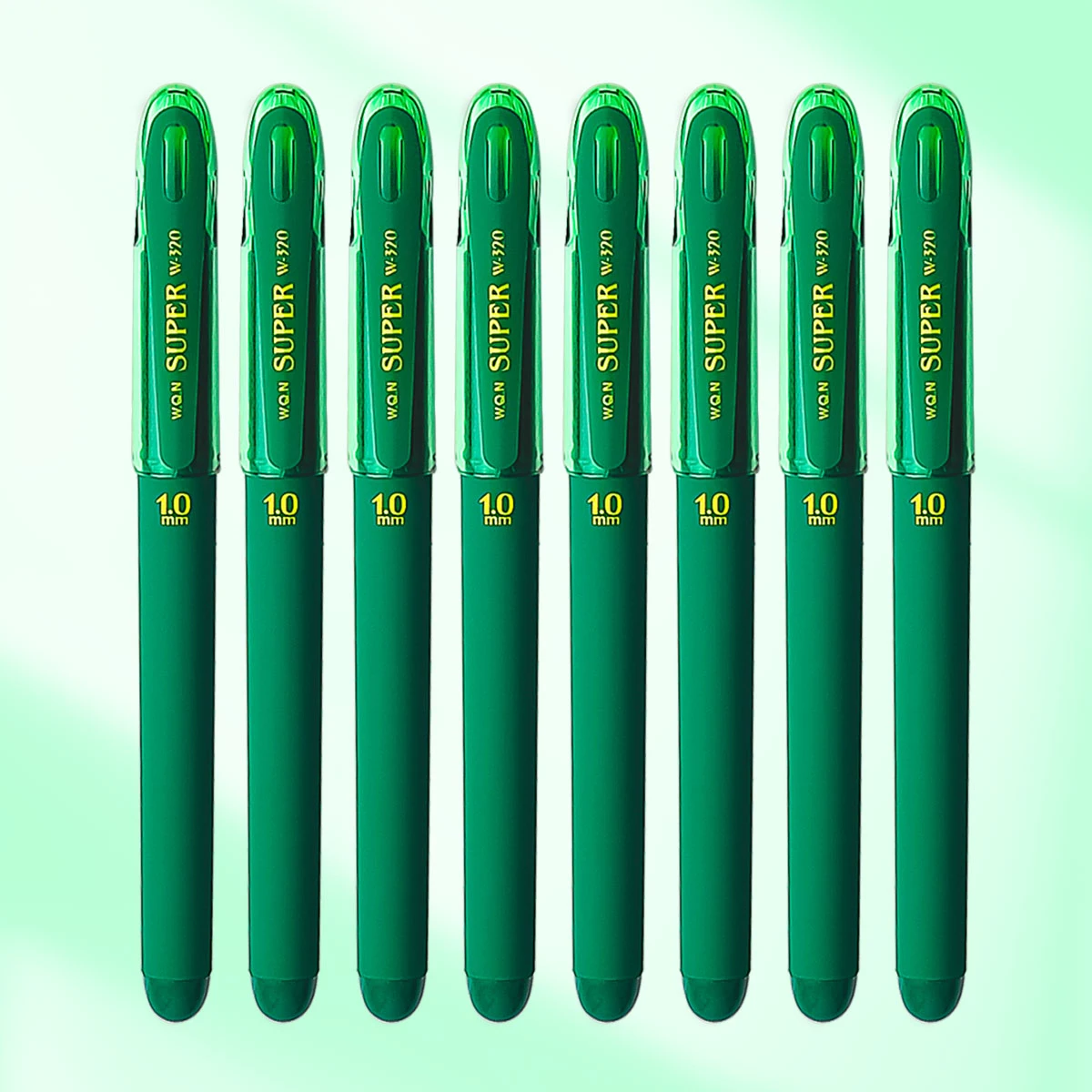 

3/6/12pcs Green Gel Pen 1.00mm Large Capacity Refill School Supplies Writing Pens Write Smoothly Back-To-School Season