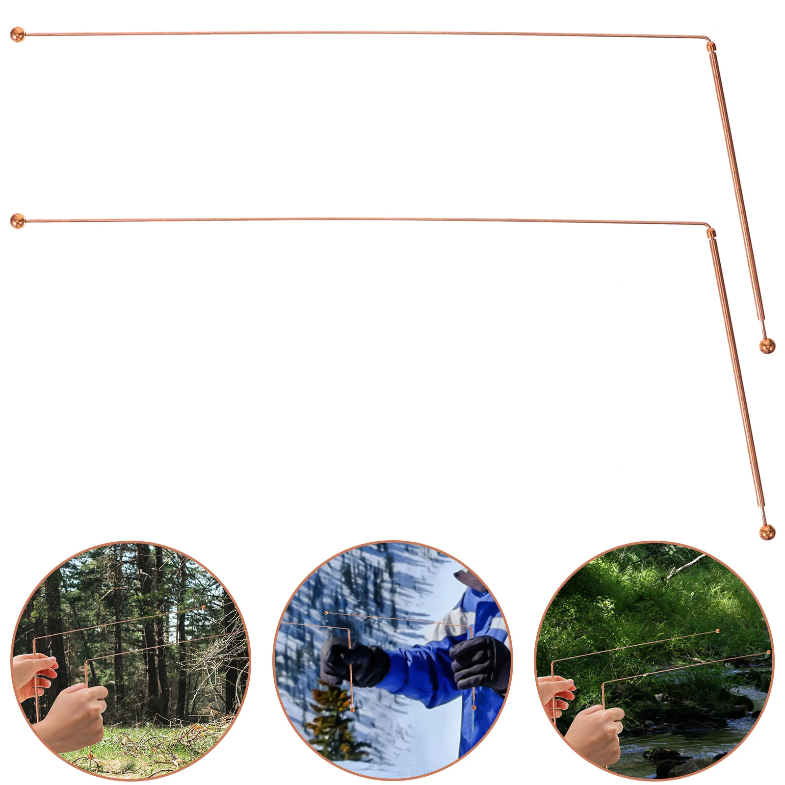 2 Pcs Dowsing Rods Divining Tool Board Locating Lost Items Accessories