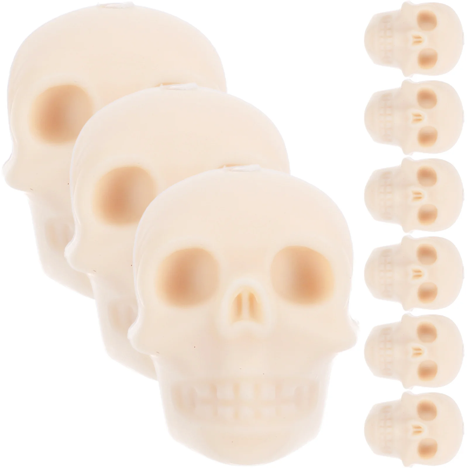 20Pcs Skull Charms Silicone Beads DIY Skull Spacers for Bracelet Necklace Jewelry Making Craft Supplies DIY Beads