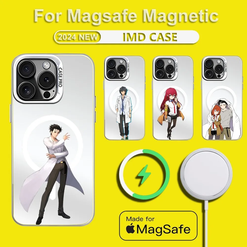 

S-Steins G-Gate O-Okabe Anime Phone Case For iPhone 15,14,13,12,11,Plus,Pro,Max Mini Magsafe Magnetic Wireless Charging