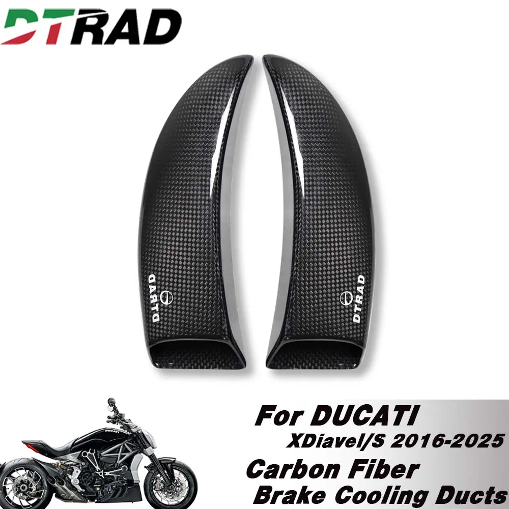 

Motorcycle Front Caliper Radiator Cover Carbon Brake Cooling Ducts For DUCATI XDiavel/S 2016-2025 Panigale 1199 1299 2012-2014