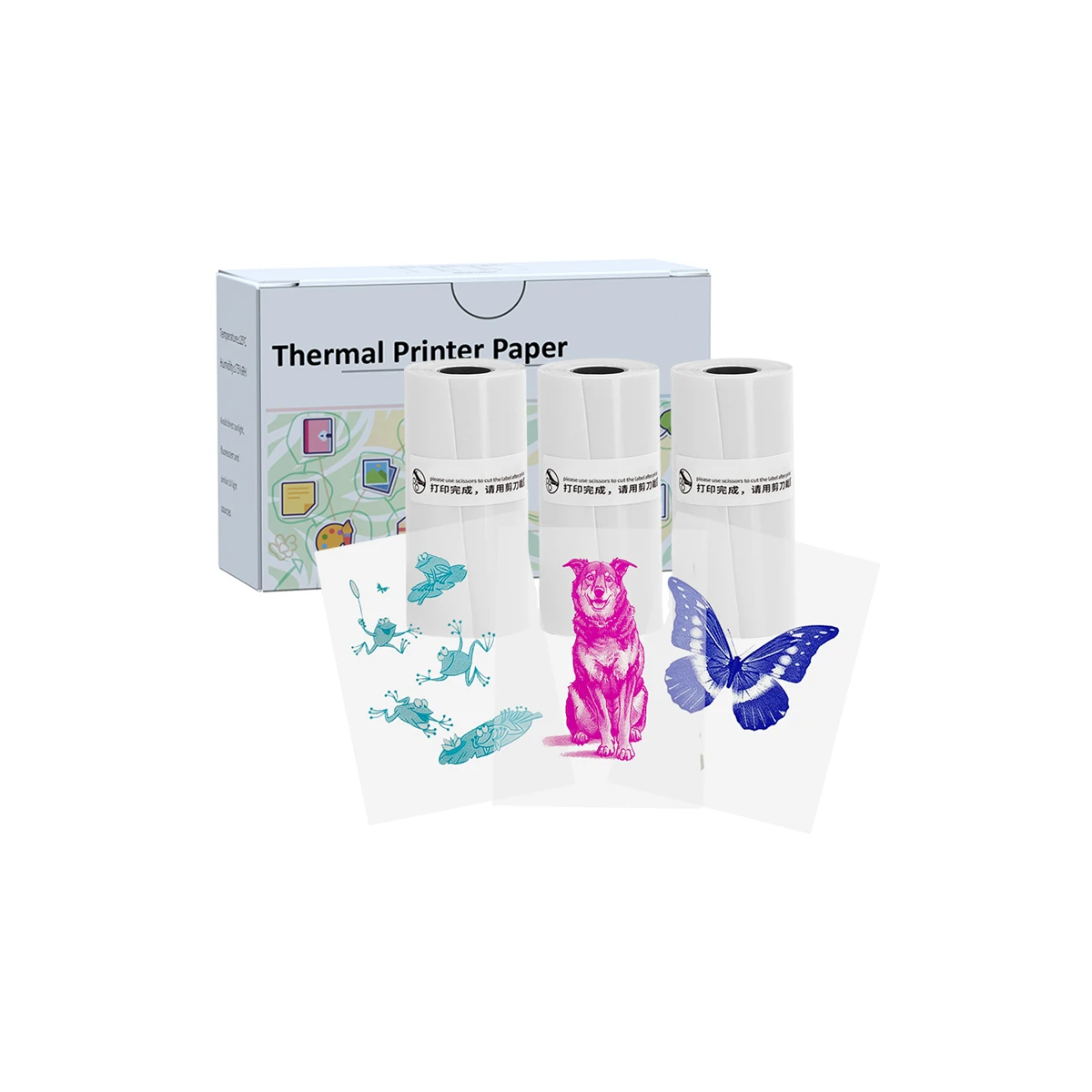 Transparent Thermal Self-Adhesive Paper 53mm Colroful Waterproof Used For Mini Portable Printer Printing Photo Sticker Note Memo