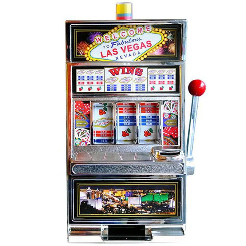 Creative Las Vegas Game Machine Shape Money Box For Kids Coin Deposit Machine Piggy Bank Coin storage Desktop Decoration ZL411