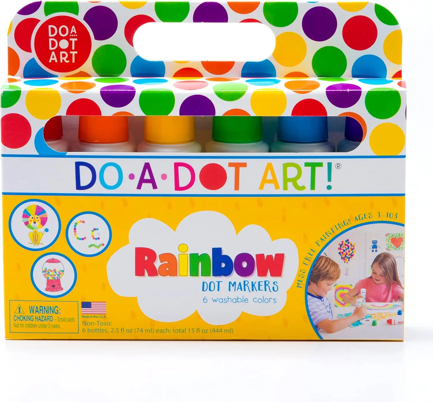 

Набор из 6 моющихся маркеров-точек Rainbow, нетоксичные ручки-краски для детского творчества, безопасные принадлежности для занятий малышей