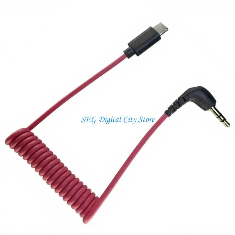 U75B Stretchable 40Cm 3.5Mm To Type C Mics Cable For RODE Wireless GO/GO II Mics Cord