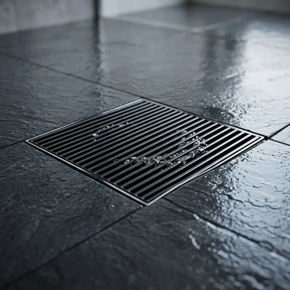 Stainless Steel Square Floor Drain 15x15cm with Rust Construction for Long Term Use in Wet Indoor Outdoor Settings