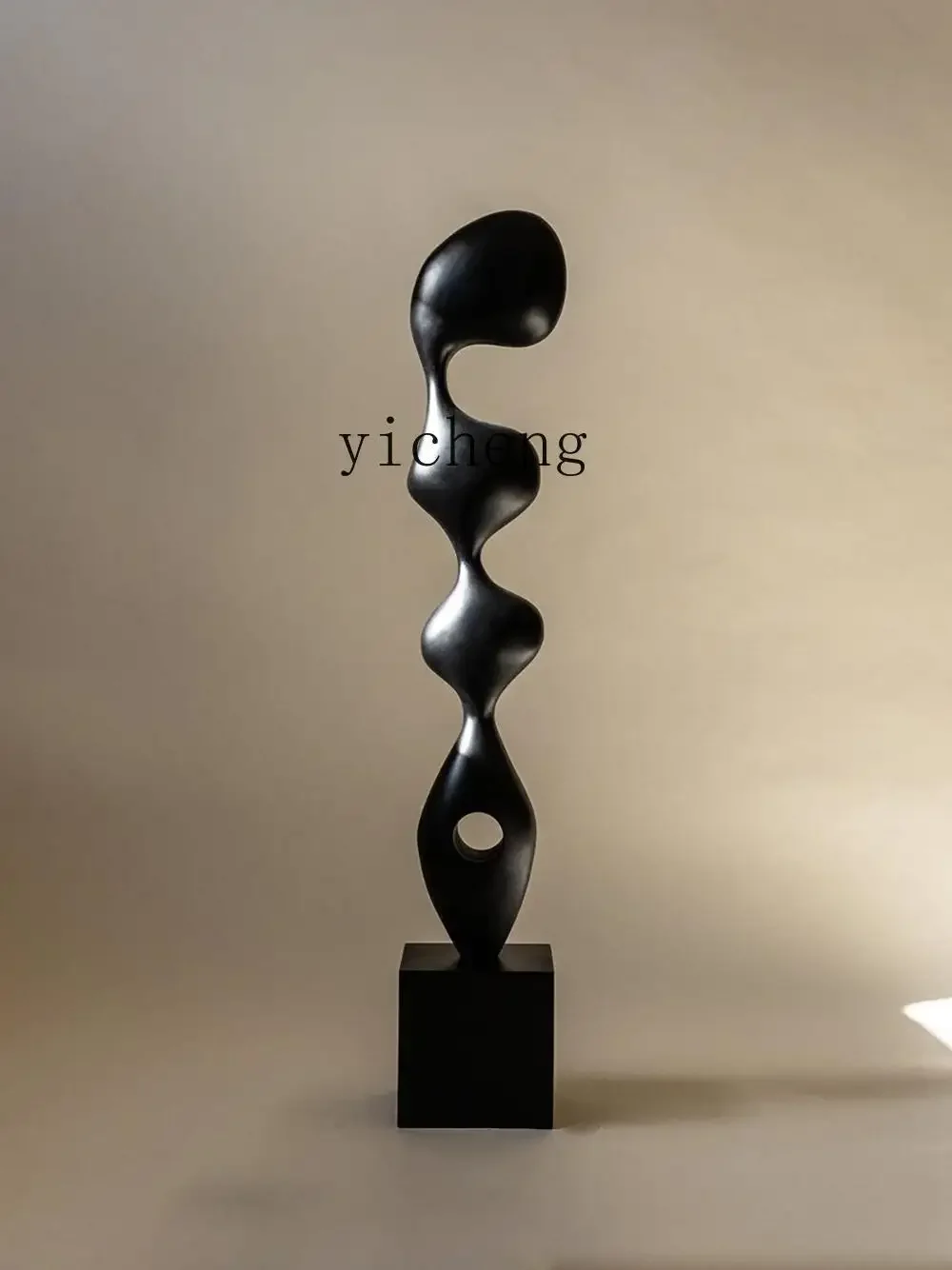 W28 Medieval Abstract Art Solid Wood Sculpture Ornament Wood Carving Art Furnishings