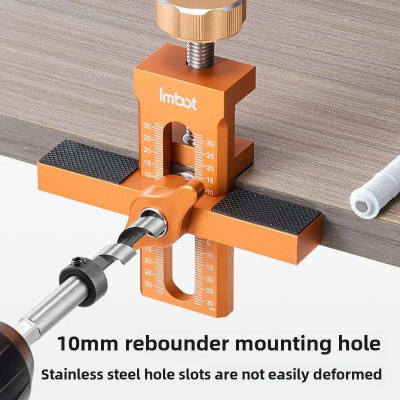 Woodworking Cabinet Door Quick Adjustable Mounting Clamp Closet Door Quick Positioning Clamp 7-40mm Aluminum Alloy Mounting Jig