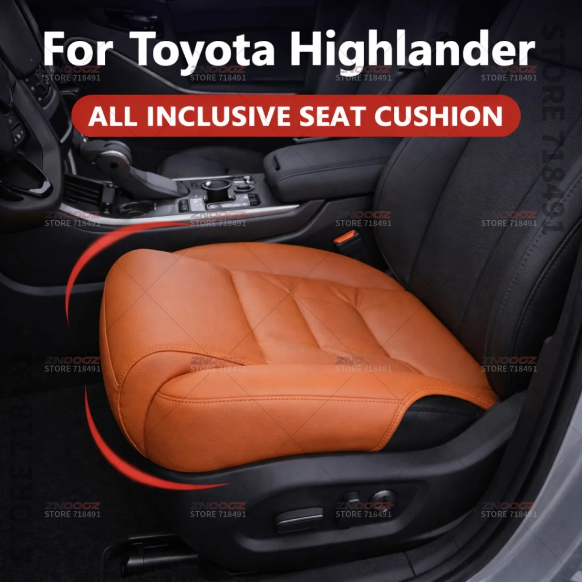 

Подушка-удлинитель для поддержки ног в сиденье автомобиля Toyota Highlander, накладка на сиденье из пены с эффектом памяти, аксессуары для интерьера