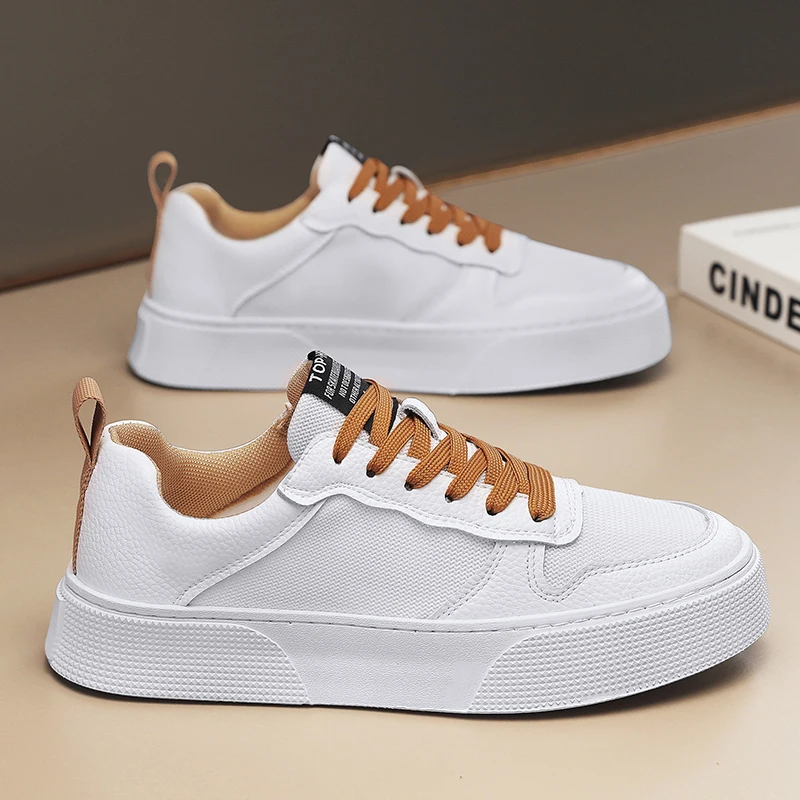 2023 Men Casual Board Shoes Male Vulcanize White Shoes  Sneakers Outdoor Thick Bottom Man Shoes Walking Footwear Tenis Masculino