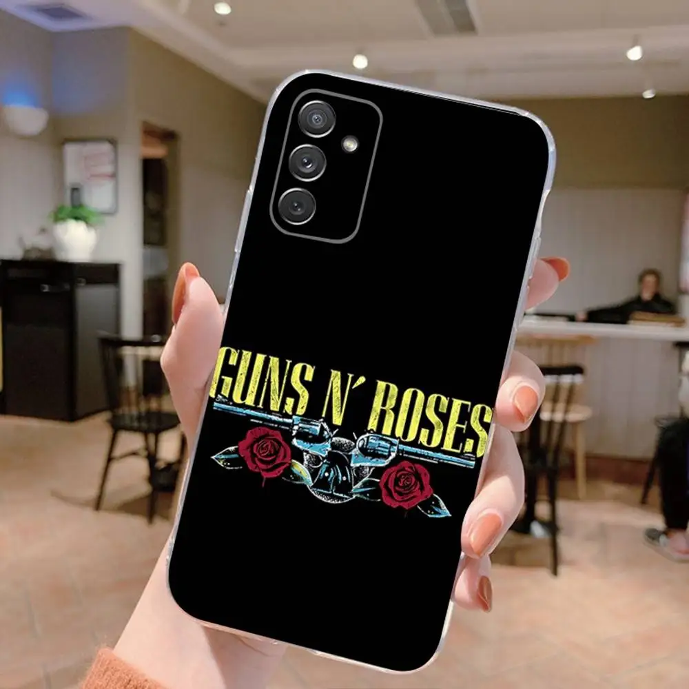 G-GunsS N Roses Phone Case For Samsung S 23,22,10,9,8 A 71,52,51,30,21S,12 PIus,E,Lite Note20 Ultra Clear Soft