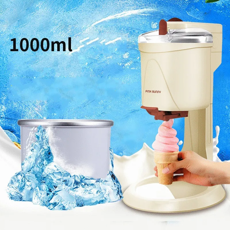 Electric Ice Cream Machine for home Slush Sundae Making Fruit-flavored Cone Smoothie