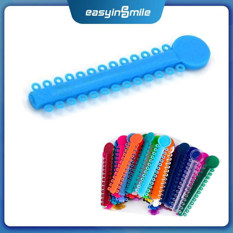 

40pcs/bag Easyinsmile Dental Ligature Orhto Ties Elastic Elastomeric Dental Ligating Modules /Plastic Rubber ligature ties