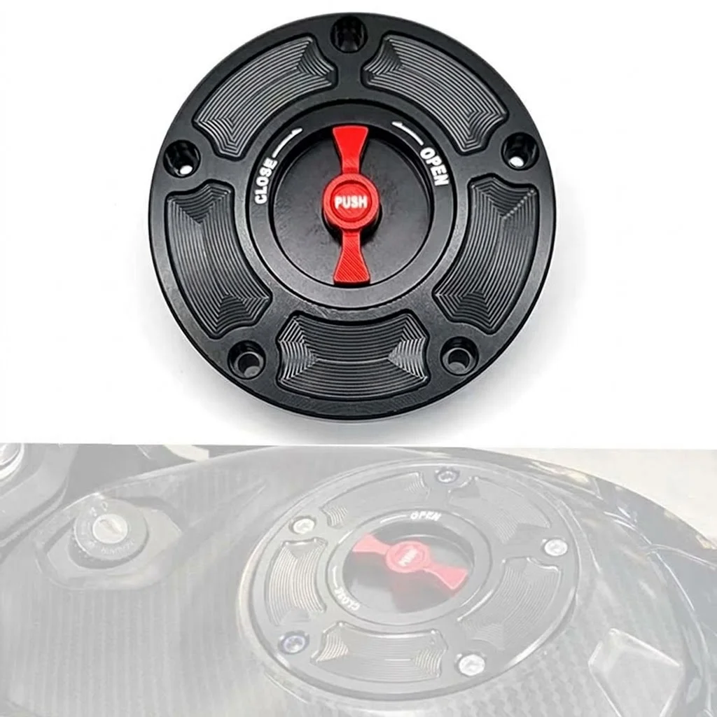 Keyless Quick Turn Gas Cap Threaded Fuel Tank Cover for Suzuki GSXR600 GSXR750 GSXR1000 K4-K9 L1 L2